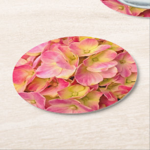Pink Hydrangeas-PAPER PARTY COASTERS
