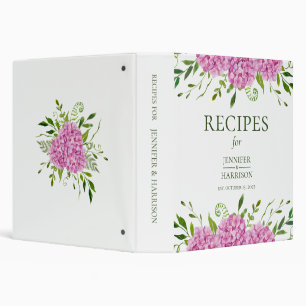 Pink Hydrangeas Recipe Binder