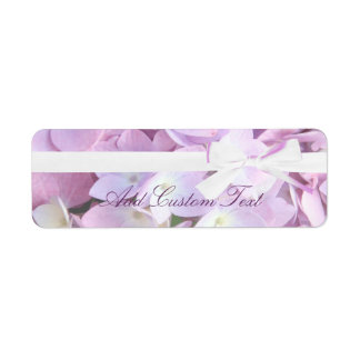 Pink Hydrangeas Ribbon Wedding Address/Shipping