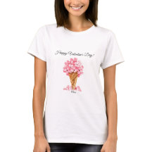 Pink Hydrangeas Valentines T-Shirt