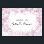 Pink Hydrangeas Watercolor Wedding Advice Cards<br><div class="desc">Have your guests share their words of wisdom with the newlywed couple with the elegant Pale Pink Hydrangea Flowers Watercolor Wedding Advice Cards. These classy custom flowery marriage advice cards feature a digitally watercolor painted close up floral photograph of light pink hydrangea flower blossoms with a white background. Perfect inspo...</div>