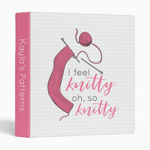 Pink I Feel Knitty, Oh So Knitty Binder