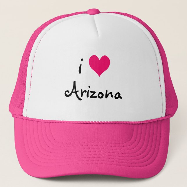 Pink I Love Arizona Casquette (Devant)
