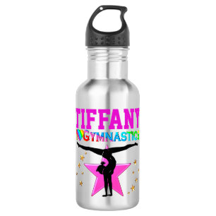PINK I LOVE GYMNASTICS PERSONNALISÉ BOUTEILLE D'EA