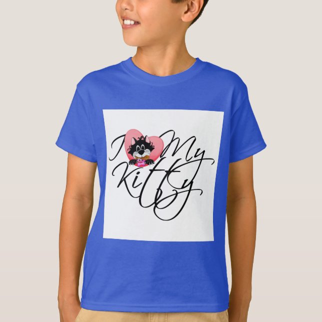 Pink I Love My Kitty Tshirts and Gifts (Front)