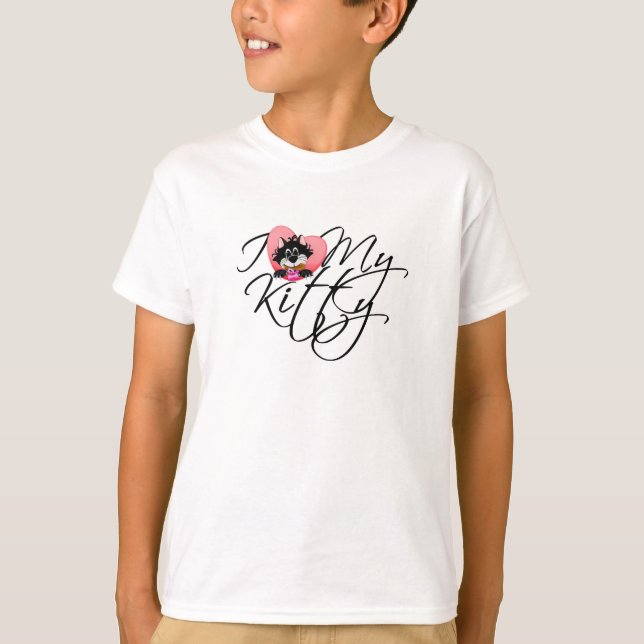 Pink I Love My Kitty Tshirts and Gifts (Front)
