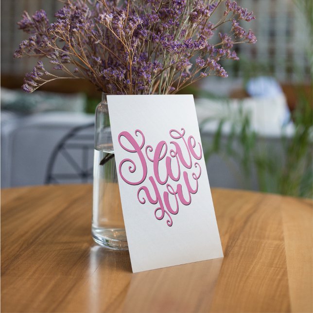 Pink I Love You Invitation (Creator Uploaded)