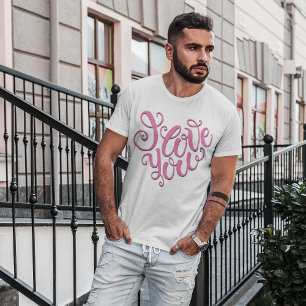 Pink I Love You T-Shirt