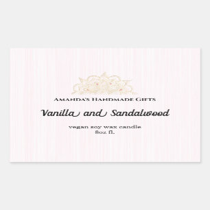 Pink Ice and Gold Mandala Scented Candle Sticker