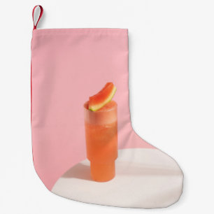 Pink ice cream on cone small christmas stocking