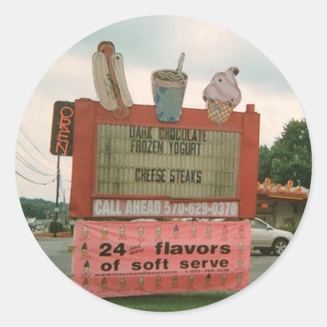 Pink Ice Cream Stand Stickers (Front)