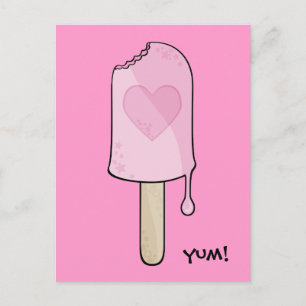 Pink Ice cream, yum! Postcard