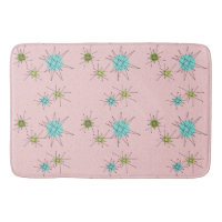 Pink Iconic Atomic Starbursts Bath Mat