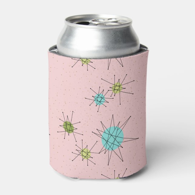 Pink Iconic Atomic Starbursts Can Cooler (Can Front)