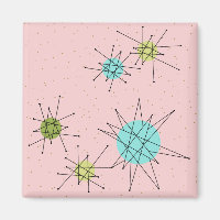 Pink Iconic Atomic Starbursts Magnet