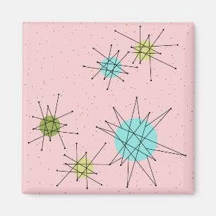Pink Iconic Atomic Starbursts Magnet