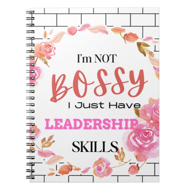 Pink I'm not bossy Notebook | Journal (Front)