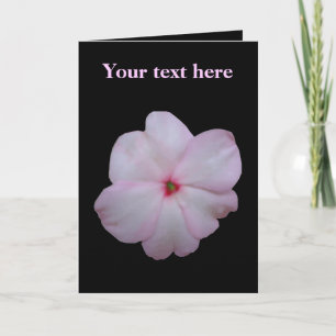 Pink Impatiens Customizable Greeting Card