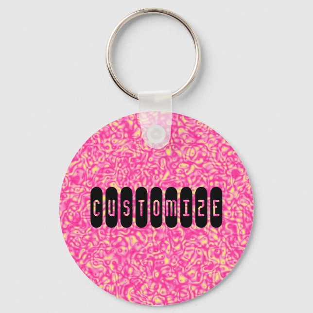 Pink Impressionism - Template Keychain (Front)