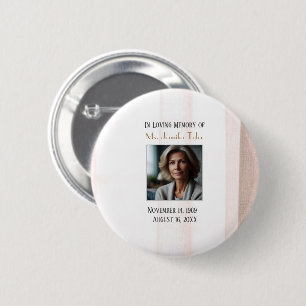 Pink In Loving Memory Funeral Memorial Keepsake 2 Inch Round Button