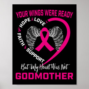 Pink In Memory Of My Godmother Breast Cancer Aware Poster
