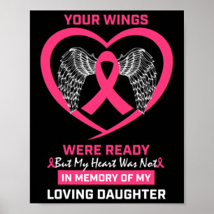 Pink In Memory Of My Loving Daughter Breast Cancer Poster