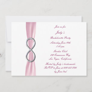 Pink Infinity Bachelorette Party Invitation
