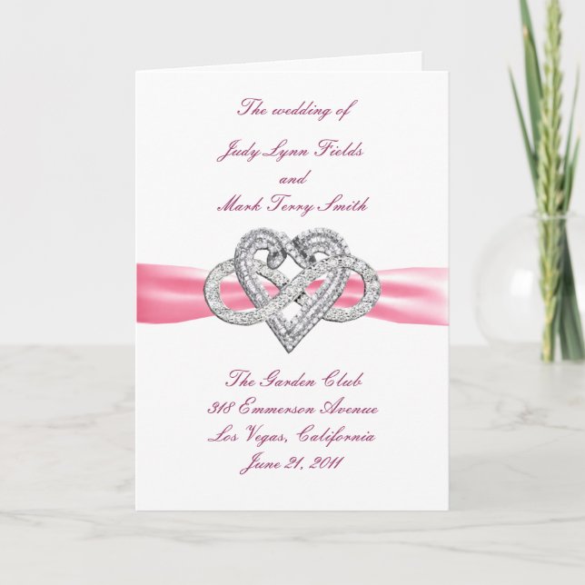 Pink Infinity Heart Program Card (Front)
