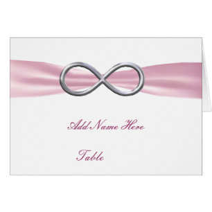 Pink Infinity Wedding Table Place Card