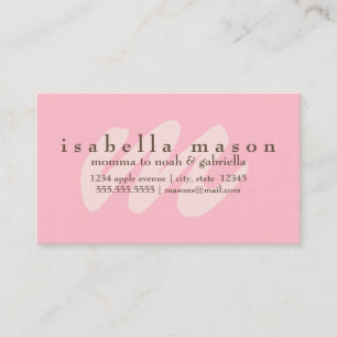 Pink Initial   Mommy Card