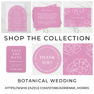 Pink Initials Wedding Napkin