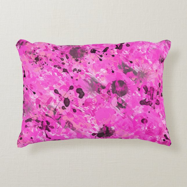 Pink Ink Accent Pillow (Front)