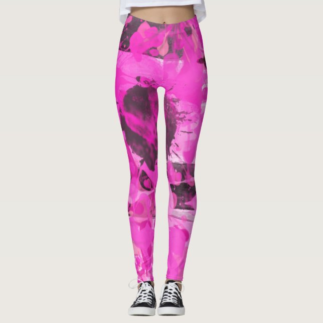 Pink Ink Leggings (Front)