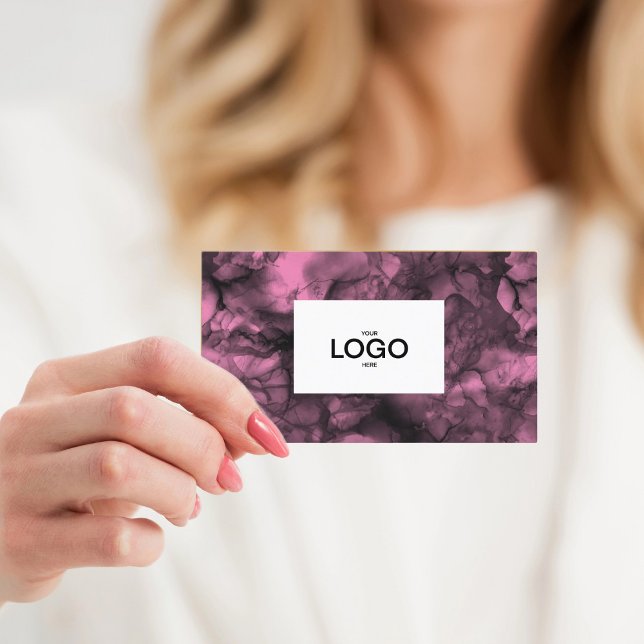 Pink ink logo Business Card (Creator Uploaded)
