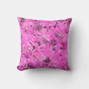 Pink Ink Throw Pillow