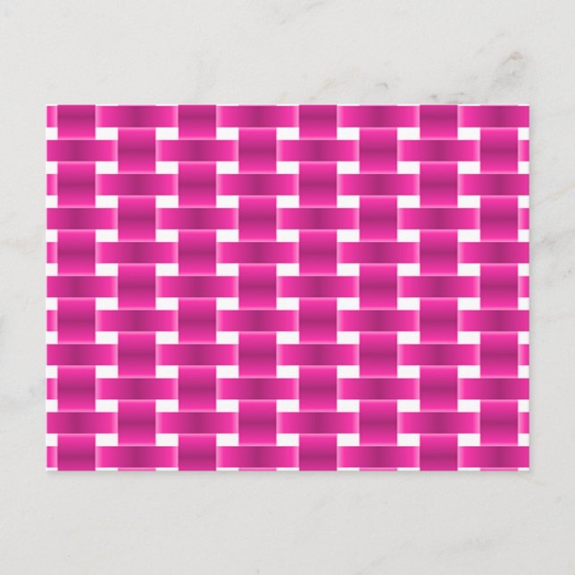 Pink interlocking on postcard (Front)