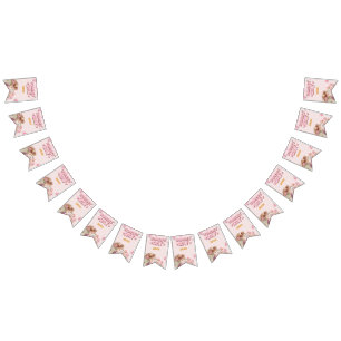 Pink international women's day 2025  bunting flags