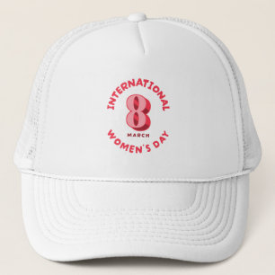 Pink International Women's Day 8th March Trucker Hat