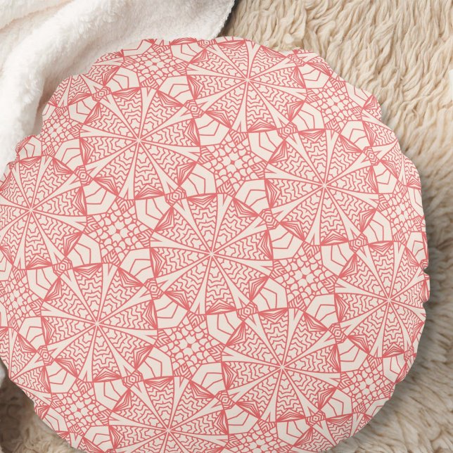 pink intricate pattern Pillow (Creator Uploaded)
