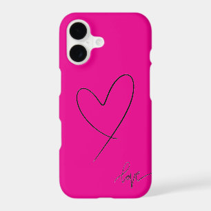 Pink iPhone 17 Case with Cute Halloween Love Theme