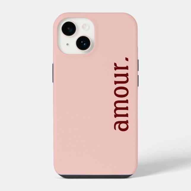 Pink iPhone case "Love." (Back)