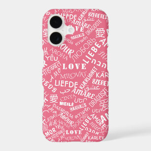 Pink iPhone Case LOVE Text