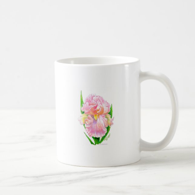 Pink Iris Coffee Mug (Right)