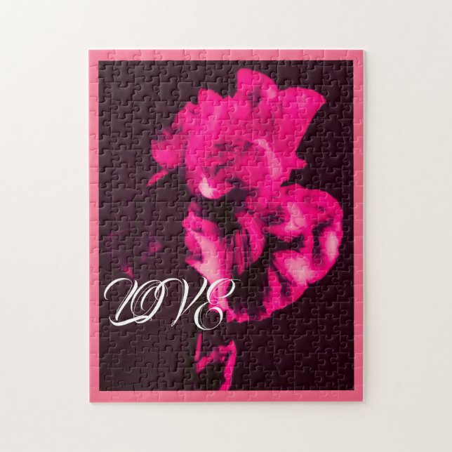 Pink Iris Love Puzzle (Vertical)