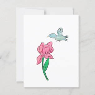 Pink Iris Postcard