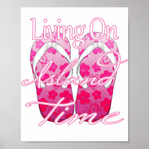 Pink Island Time Poster