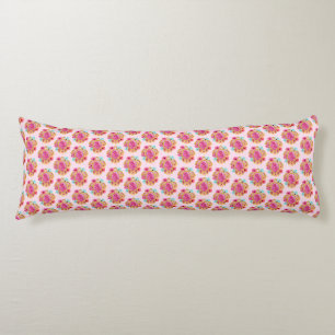 Pink Island Tropical Sea Turtles Floral Body Pillow