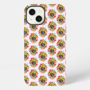 Pink Island Tropical Sea Turtles Floral iPhone 13 Case