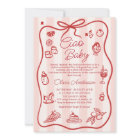 Pink Italian Lemon Ciao Baby Shower Invitation