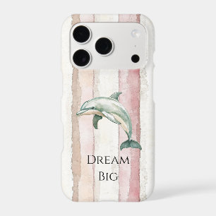 Pink Ivory Cream Stripes Dolphin